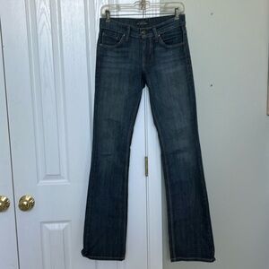 James jeans- dry aged jeans. Low rise. Slight bootcut.
